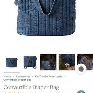 Denim Convertible Diaper Bag